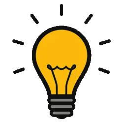 Glühbirne als Logo für das Tipp-Center